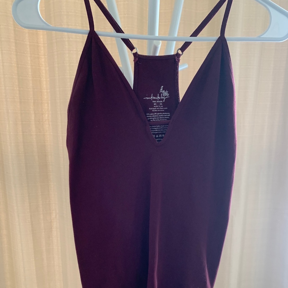 Free People Burgundy body suit